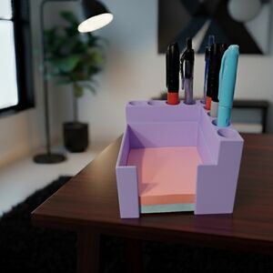 Desk Organizer Purple 3d Printed.